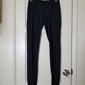 REEBOK solid black long athletic leggings pants